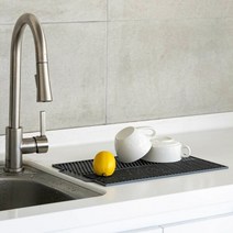 논코 실리콘 식기 건조 매트 사선 물빠짐