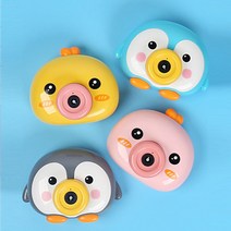 팽귄 카메라 버블건 자동 찰칵찰칵 버블건, 블루