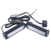 통학버스 보호등 경광등 어린이 보호차량 램프 탈부착, 12V24V 범용 올 화이트 라이트, 1개