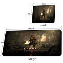 마우스 패드 회사 디아블로 2 게임 초대형 블랙 소프트 매트 키보드 맞춤형 책상 카펫 러그 Pc 40x90 게이머 테이블, [02] 290X250X2MM, [06] 4, 1개