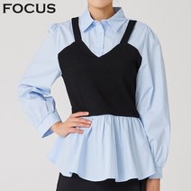 포커스 블랙조끼셔츠 FBS2A7PBL0093