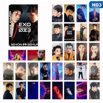30 개/대 아이돌 EXO OBSESSION 6 번째 앨범 카드 자체 제작 LOMO Photocard, [03] H03