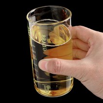 썸띵 긴 비이커 모양 눈금 온스 표기 유리 클라스 컵 머그컵 티 꽃차 커피 에이드 350ml 색상선택, 1개, 그린 350ml