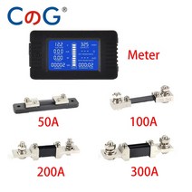 10A 50A 100A 200A 300A 디지털 미터 DC 0-200V 9 in 1 전압계 전류계 LCD 전압 전류 전력 에너지 검출기 암페어 션트 테스터, 9.Meter With FL-2B - 300A