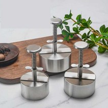 떡갈비 틀 프레스 성형기 스텐 함박 스테이크 기계, 직경 8.9CM, 1개