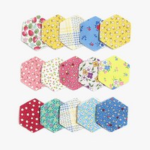 원단 세트 바이핸즈 피드색 컬러 헥사곤 조각원단 62장 세트 - 2.8cm