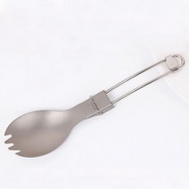 TIARTISAN 캠핑 접이식 티타늄 스푼 스포크 피크닉 식기 야외 경량 하이킹, Sppon