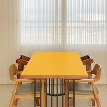 쾌청 양면 가죽 식탁보 방수 캠핑 테이블보 4인 6인용, 90x160, 네이비/옐로우