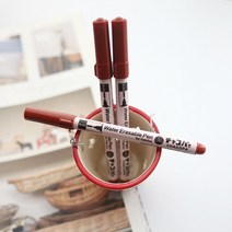 10개 - 원단 재단시 필요한 물에 지워지는 재단용 초크펜 일제 수성펜 브라운 대 water erasable pen on fabric Brown Bold