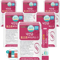 낙산균 포스트바이오틱스 슬림-S 여성유산균 치커리추출분말 차전자피 유산균 3g 30포, 6개
