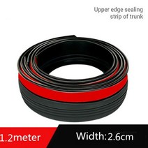 자동차 고무 씰링 스트립 자동 트렁크 뚜껑 갭 씰 범용 해치백 상단 가장자리 트림 방수 방진 액세서리, 1.2 M black