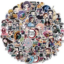 10/30/50 개/대 Anime Demon Sayer Kimetsu No Yaiba 스티커 방수 PVC 스케이트 보드 수물 오바이 기타 Kid, 01 50PCS