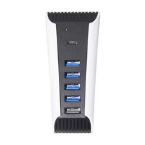 usb허브VODOOL-5 인 1 USB 분배기 확장기 허브 PS5 USB3.0 고속 멀티 포트 어댑터 용, 01 WHITE