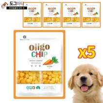 강아지 건강 야채간식 올리고칩 스낵, 5팩, 당근 250g