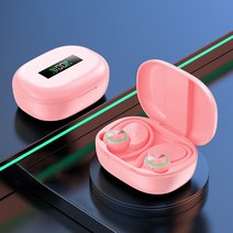 Fowod 스포츠 블루투스 이어폰 노이즈캔슬링 방수 블루투스이어폰, 분홍색