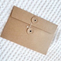 크라프트 무지 단추봉투 종이단추 서류봉투 종이 문서 보관 봉투함 봉투황 하도메 편지봉투 17X11.5 1P
