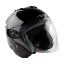 코모668헬멧 KOMO668 투명실드 스모그실드 칼라실드 배달헬멧 출퇴근헬멧 스쿠터 오토바이 헬멧 오픈페이스, 3XL, 검정색