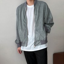 뉴메이드 봄옷 스웨이드 블루종 자켓