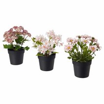 이케아 페이카 인조식물 3P 실내외겸용 핑크 9x20cm
