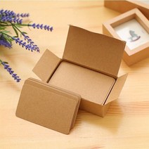 명함 종이 카드 100매 DIY 카페쿠폰 미니 메시지 카드 회사명함, 화이트