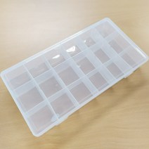 다용도 재료 보관 플라스틱 투명 케이스 비즈통 액세서리 부자재 수납 박스 보관통 소품 정리함 18칸