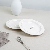 시라쿠스 메이플 홈카페 디저트접시 원형접시, 2P, 화이트