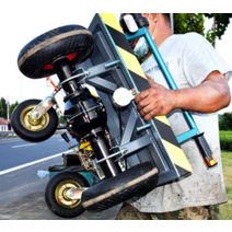 공사장 타일 운반용 접이식 전동구르마 핸드트럭, 4583 전기 트럭 400kg 500W, 1개