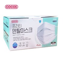 프리티 덴탈 마스크 50매 백색, 1갑(50매)