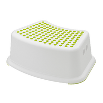 [IKEA 이케아]허브크린 푀르식티그 어린이스툴 화이트+그린 발받침대 스툴, 화이트
