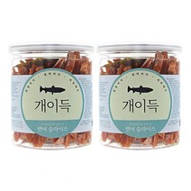 생후 3개월 이상 강아지 간식 개이득 훈련용 간식, 2개, 연어슬라이스