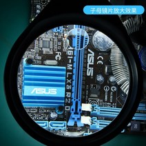 스탠드 대형 LED 탁상용 확대경 돋보기 미세작업 자바라 독서 휴대폰 도구 수리 작업, 03.호스 단일 화이트 유리 40배