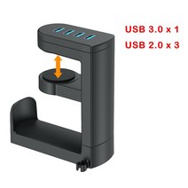 호완충전기 거치대 컴퓨터악세사리 KIWIFOTOS 헤드폰 스탠드 알루미늄 타입-c USB 포트 홀더 헤드셋 게이밍 게임 PC 액세서리 데스크, [04] USB 3.0 2.0 Black, USB 30 20 Black