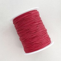 헤세드 DIY) 대용량 1mm 왁스끈 팔찌끈 매듭끈 비즈끈 (약100야드), 레드