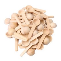 100 pcs 미니 나무 홈 주방 요리 숟가락 도구 소금 조미료 꿀 커피 스푼, 1개