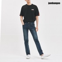 잠뱅이 남성 코듀라 로프사 포인트 캣엠보 시와워싱 타이트 일자 데님 다크블루 AJ3DIG22-DB