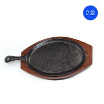 [Su♭] 손타원후라이 통주물팬 목판받침대 세트 2호 냄비 가정용 업소용 철판 용철판 가게 _Πj_ea, !기본상품!, Φ본상품Φ
