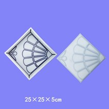 콘크리트금형 틀 DIY 경로 메이커 포장 플라스틱 시멘트 벽돌 돌 도로 정원 장식 도구, 6.25x25x5