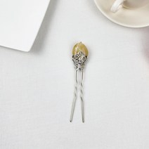 무이토린다 컬러 원석 나비 한복 뒤꽂이 셀프 웨딩 올림머리 비녀