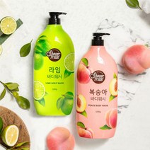 애경 샤워메이트 바디워시 내추럴 1.2kg 대용량 라임 또는 복숭아