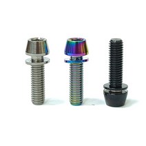 BW티탄 자전거 티타늄 스템 볼트 M5 0.8 18mm GR 와셔포함, 블랙