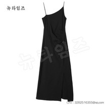 끈나시 원피스 여름 트임 슬림 블랙 스커트 뉴타임즈 C11 M750R899