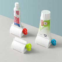 루나버블 태엽식 치약 짜개 디스펜서 3color 블리스터포장 거치형 알뜰 정리 보관 튜브 링거 욕실 압착기, 그린