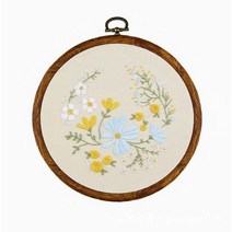 101도 프랑스자수 DIY 패키지세트 초보자용 묶음, YS11(자수틀15cm)