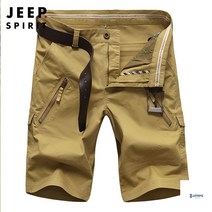 JEEP 지프바지 칠부바지 팬츠 허리밴딩 남성용 통기성 5부 팬츠