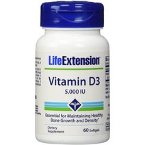 비타민D 비타민d5000iu 유기농비타민d Life Extension 비타민 D3 500IU 60정 2병, 단일수량, 단일개당 용량/중량/정