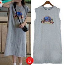 셀러허브 여성패션 [오노마] ONM 여성용 프린팅 민소매 롱원피스 멜란지(XL)