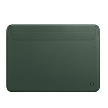노트북가방 백팩 서류 가방 여성 노트북 컴퓨터 파우치 wiwu 슬리브 macbook pro 14.2 케이스 휴대용 13.3 인치 pu 가죽 방수 케이스 macbook air, 프로 13 a1706 a1708, 초록