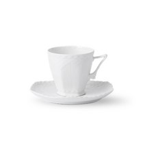 로얄 코펜하겐 화이트 과일 풀 레이스 커피 컵 & 접시 140ml, 1개