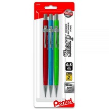 펜텔 Pentel 0.5 mm 샤프 메탈릭 소재 & 멀티컬러 3개 세트 (P205MBP3M 쓰리엠1) 가성비 추천 미국직구, Assorted 4, 3 Count (Pack of 1)
