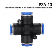 선홈통 PVC 알루미늄 10PCS 공압 피팅 PZA/PU/PE/PV 물 파이프 커넥터 4-16mm 플라스틱 호스 퀵 커플 링 티, 18 10PCS PZA-10